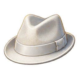 Fedora blanc — Spiel-Icon · Referenzgrafik