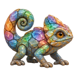 Caméléon chromatique — Spiel-Icon · Referenzgrafik