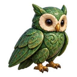 Hibou en jade — Spiel-Icon · Referenzgrafik