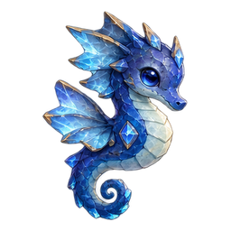 Hippodampe de sapphire — Spiel-Icon · Referenzgrafik